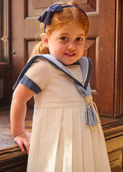 The Royal Mariner Dress in White (2-10yrs) Dresses from Pepa London