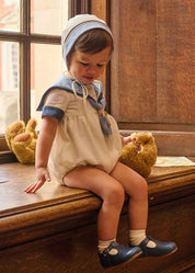 The Royal Mariner Romper in White (6mths-3yrs) Rompers from Pepa London