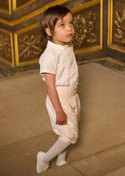 The Royal Silk Knickerbocker Three-Piece Set in Rose (2-6yrs) TWO PIECE SETS from Pepa London