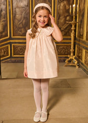 The Royal Silk Dress in Rose (4-10yrs) Dresses from Pepa London