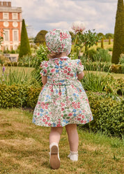 The Royal Floral Dress with Bloomers in Cream Made with Liberty Fabric (6mths-3yrs) Dresses from Pepa London