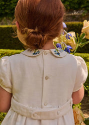 The Royal Embroidered Dress in White (12mths-10yrs) Dresses from Pepa London