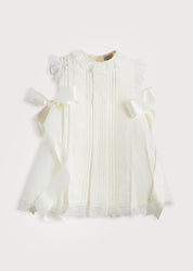 Cream Panelled Christening Gown (3mths-5yrs) Dresses from Pepa London