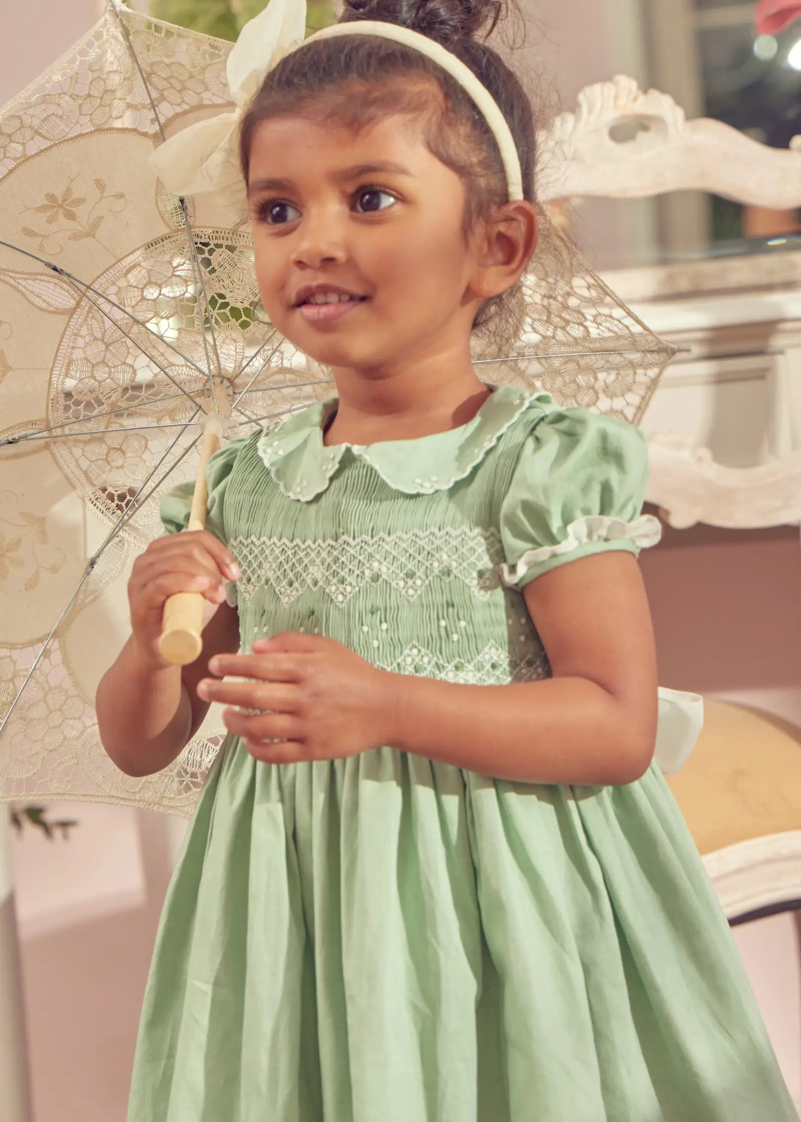 The Mint Dress Toddler Girl Look Look from Pepa London