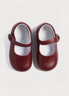 Mary Jane Baby Shoes in Burgundy (20-24EU) Shoes  from Pepa London