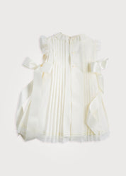 Cream Panelled Christening Gown (3mths-5yrs) Dresses from Pepa London