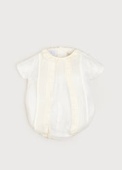 Cap Sleeve Lace Detail Romper in Ivory (3mths-2yrs) Rompers  from Pepa London