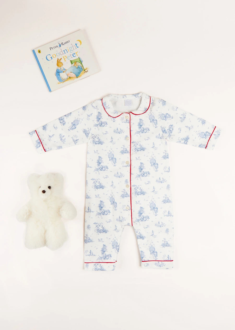 The Audrey All-In-One Pyjama Baby Girl Look Look  from Pepa London