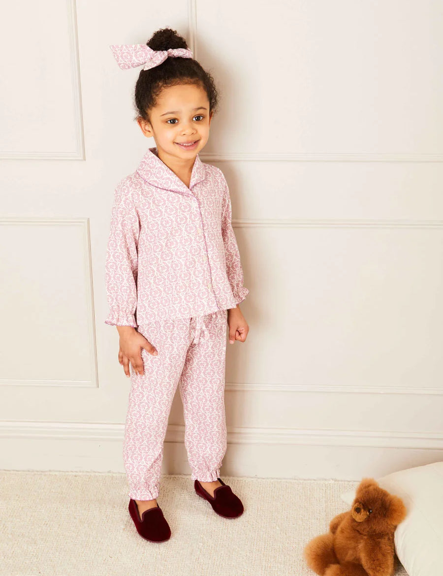 Laurel Floral Pyjamas in Pink (18mths-10yrs) Nightwear from Pepa London