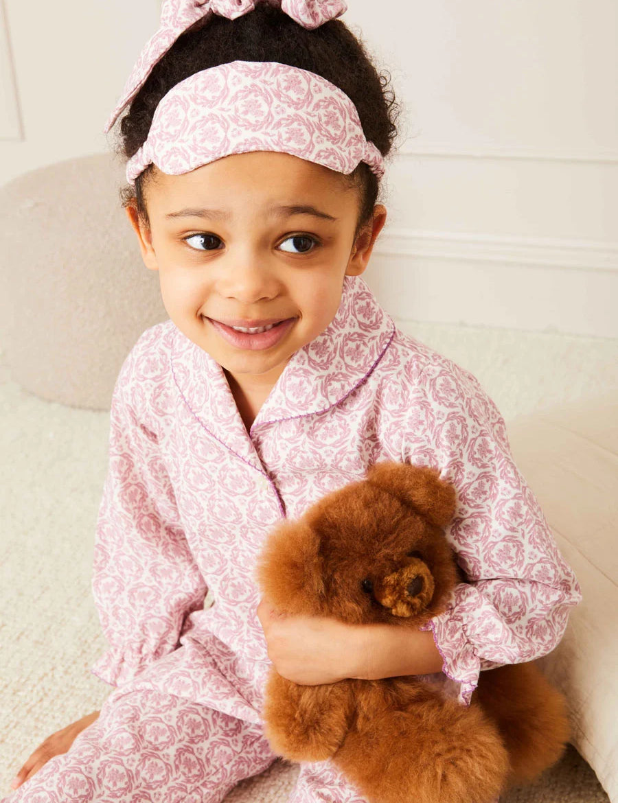 Laurel Floral Eye Mask in Pink Accessories from Pepa London
