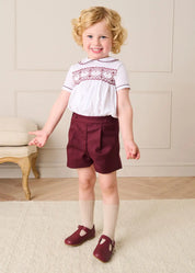 The Burgundy Icon Two Piece Set Toddler Boy Look