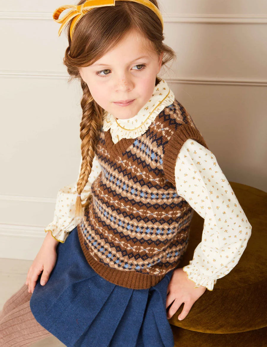 Velvet Hairband With Thin Mustard Bow Hair Accessories from Pepa London