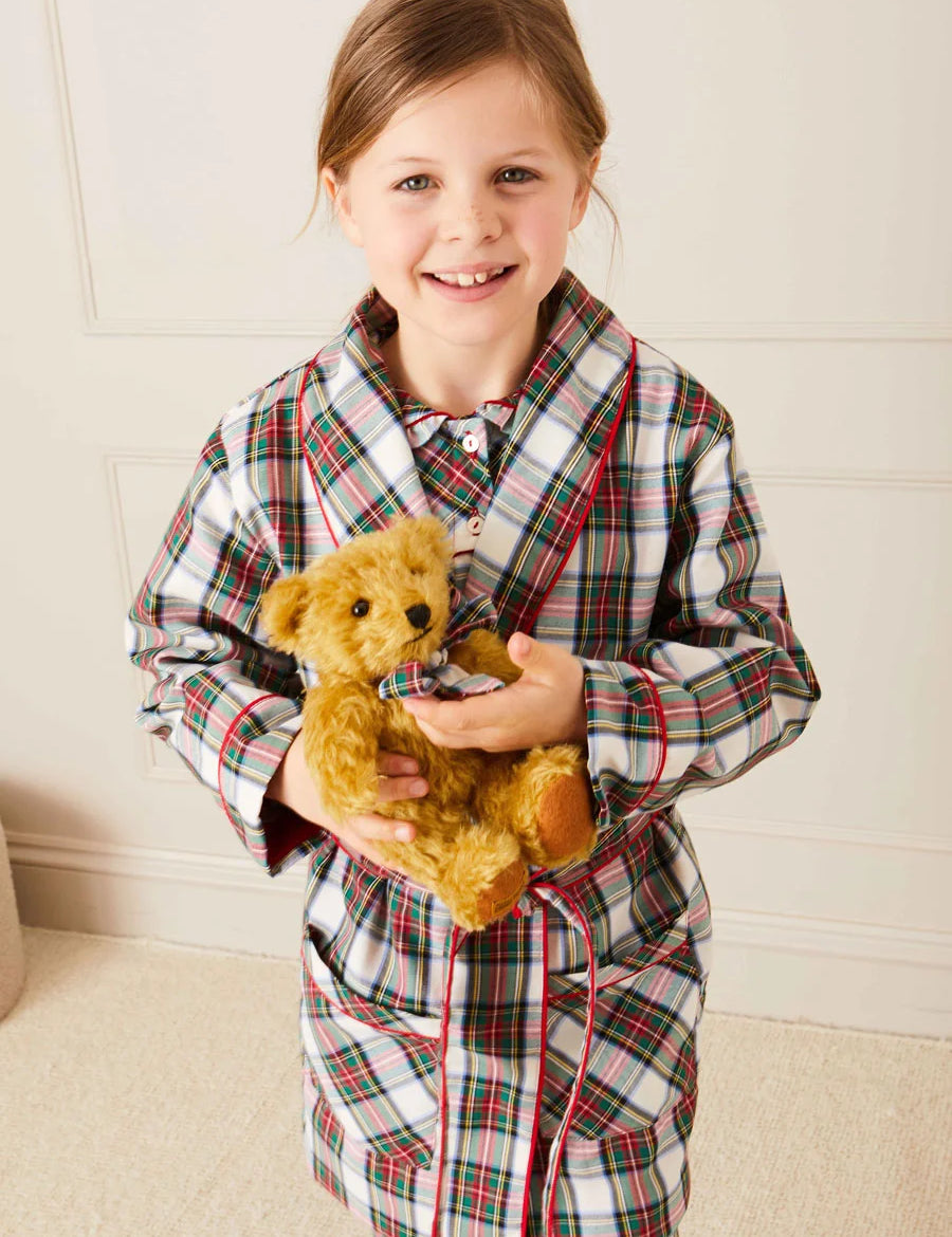 Sussex Tartan Dressing Gown in Red (2-10yrs) Nightwear from Pepa London