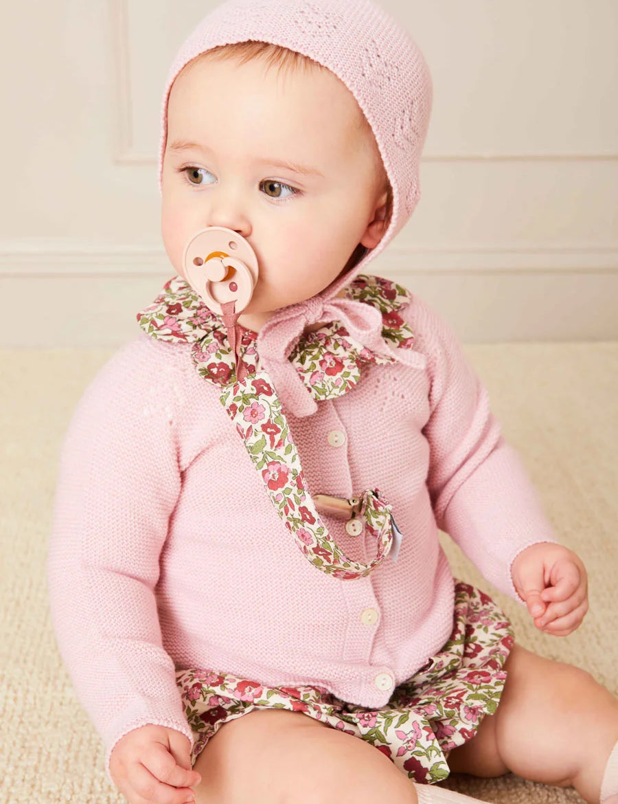 Daphne Floral Dummy Clip in Raspberry Accessories from Pepa London