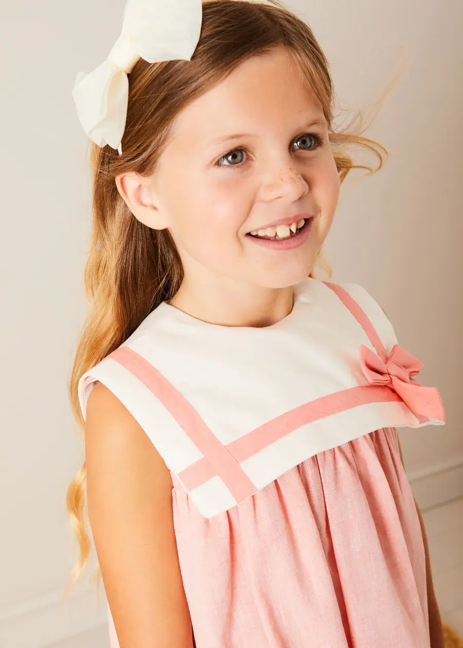 The Peach Trapeze Dress Girl Look Look from Pepa London