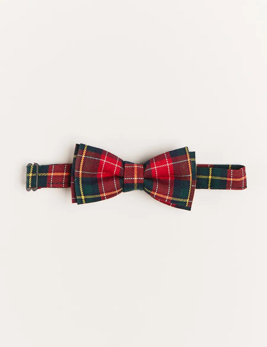 Belgravia Tartan Bow Tie in Red Hair Accessories from Pepa London