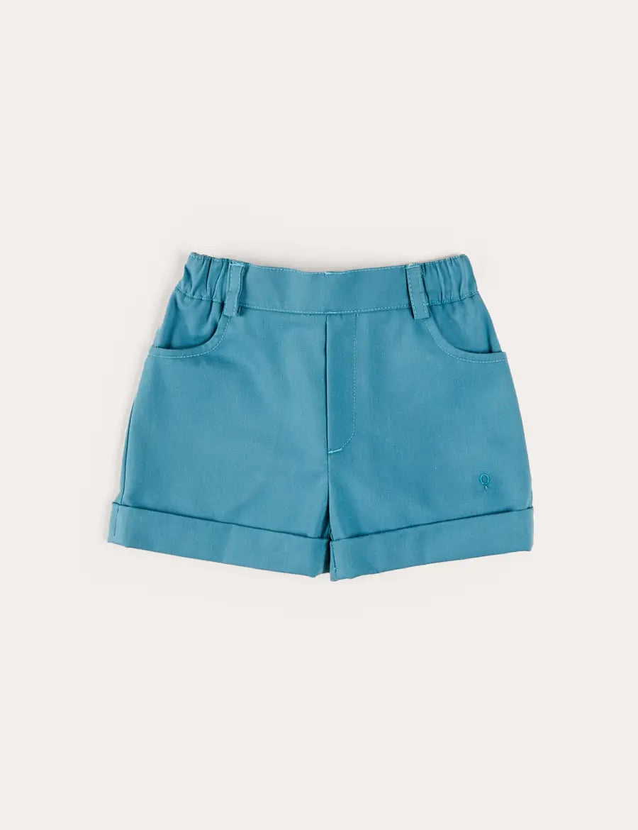 Plain Elasticated Shorts in Blue (12mths-4yrs) SHORTS from Pepa London