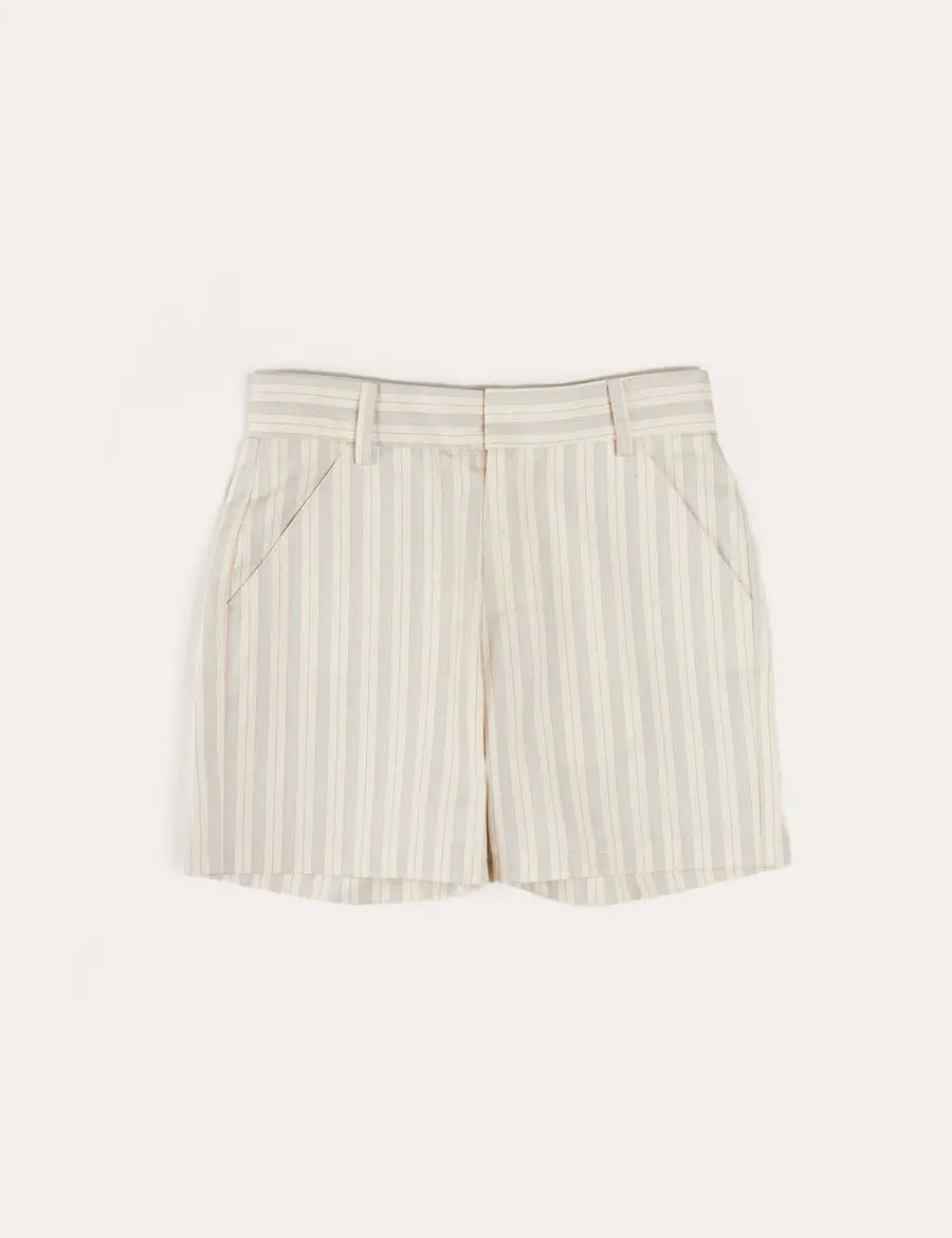 Brompton Striped Shorts in Beige (4-10yrs) SHORTS from Pepa London
