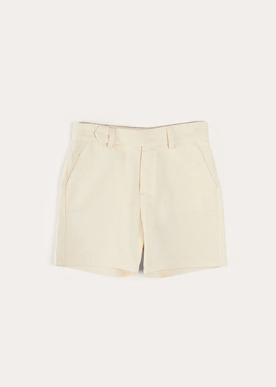 Plain Cotton Shorts in White (4-10yrs) SHORTS from Pepa London
