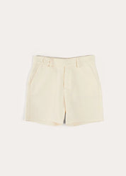 Plain Cotton Shorts in White (4-10yrs) SHORTS from Pepa London