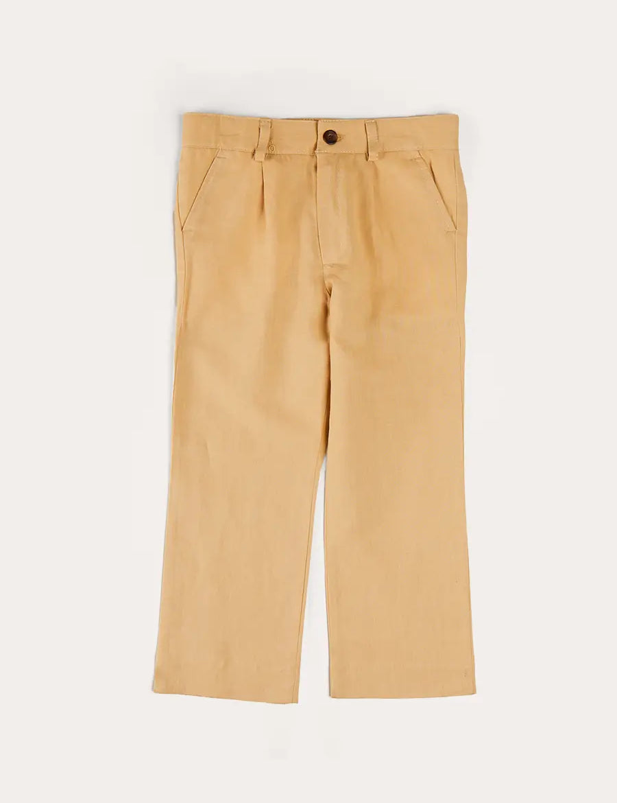 Linen Suit Trousers in Beige (4-10yrs) TROUSERS from Pepa London