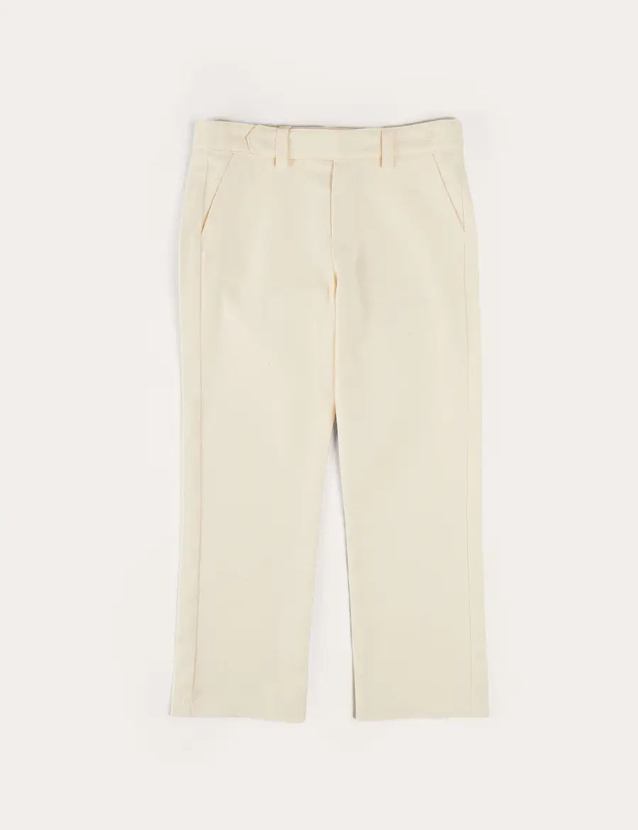 Plain Pocket Detail Trousers in White (4-10yrs) TROUSERS from Pepa London