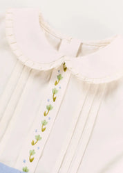 The Royal Embroidered Two Piece Set in Blue (12mths-5yrs) TWO PIECE SETS from Pepa London