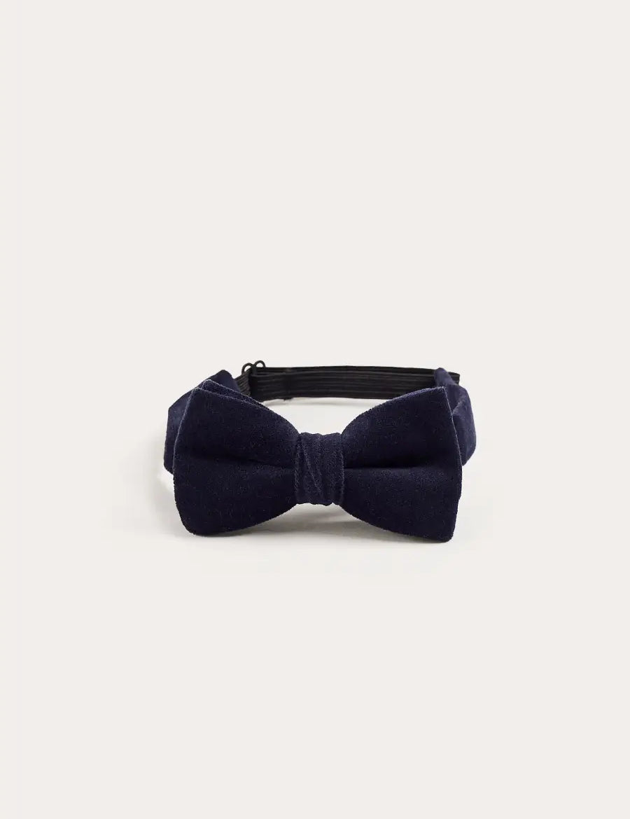 Velvet Bowtie in Navy (OS) Accessories from Pepa London
