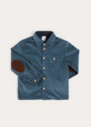 Polo Collar Corduroy Shirt in Blue (3-10yrs) Shirts from Pepa London