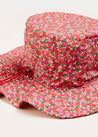 Annie Floral Print Beach Hat in Pink (1-8yrs) Accessories  from Pepa London