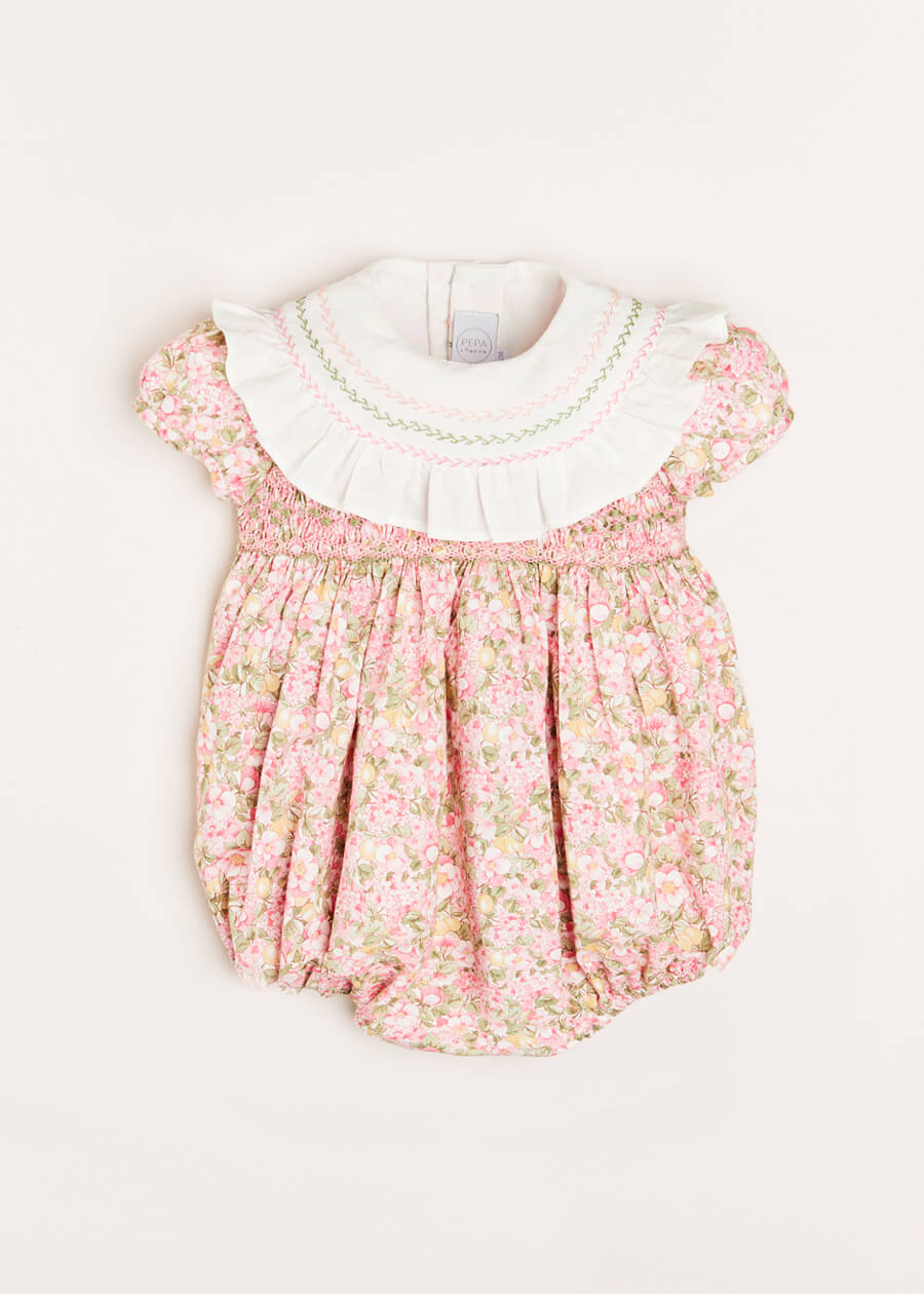Eloise Floral Romper, Matching Albetta Dolly & Hair Bow Gift Sets from Pepa London