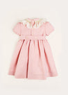Bib Collar Short Sleeve Dress in Pink (12mths-10yrs) Dresses  from Pepa London