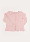 Openwork Detail Light Cardigan in Pink (6mths-10yrs) Knitwear  from Pepa London