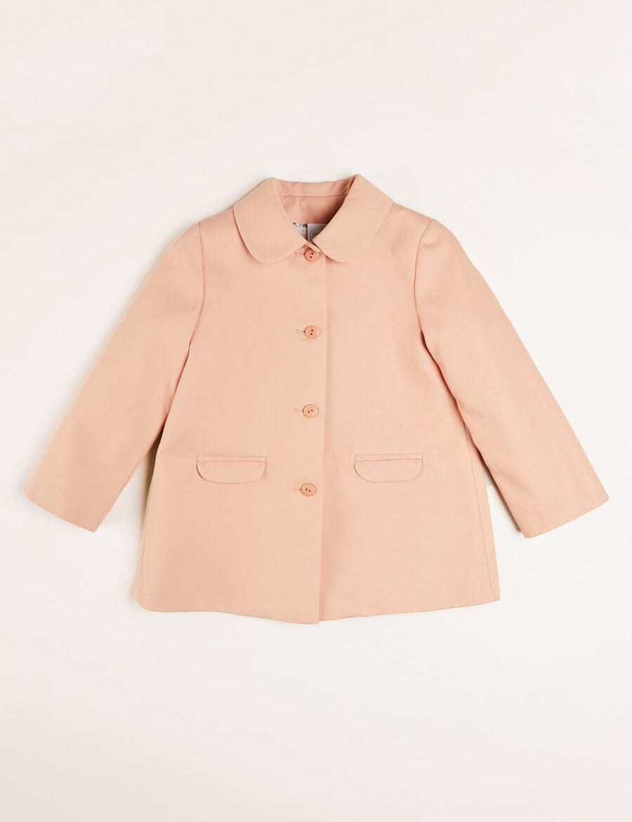 Peter Pan Collar Swing Coat in Pink (18mths-10yrs) Coats from Pepa London