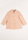 Peter Pan Collar Swing Coat in Pink (18mths-10yrs) Coats  from Pepa London