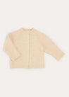Cable Detail Cardigan In Cream (6mths-3yrs) KNITWEAR  from Pepa London