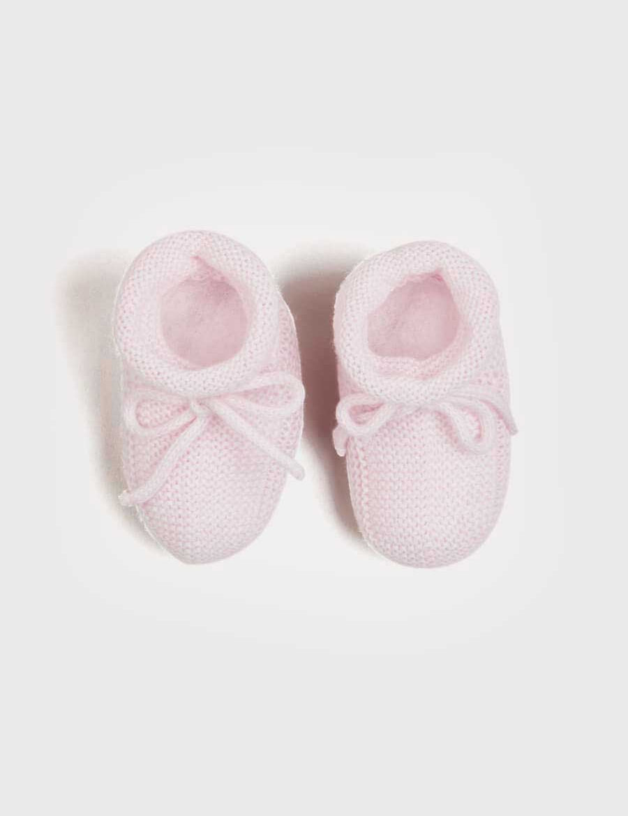 Knitted Booties in Pink Shoes from Pepa London