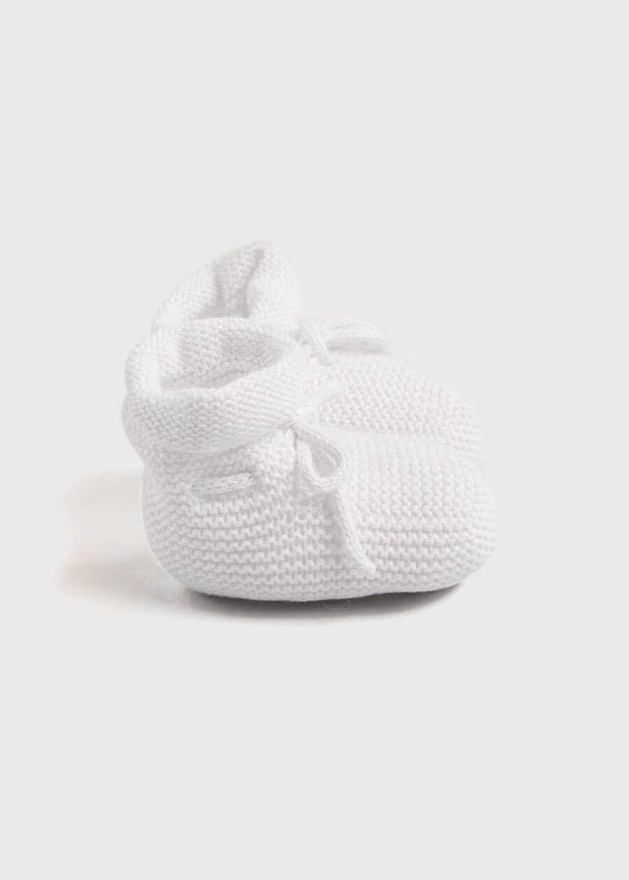 Knitted Booties in White Shoes from Pepa London