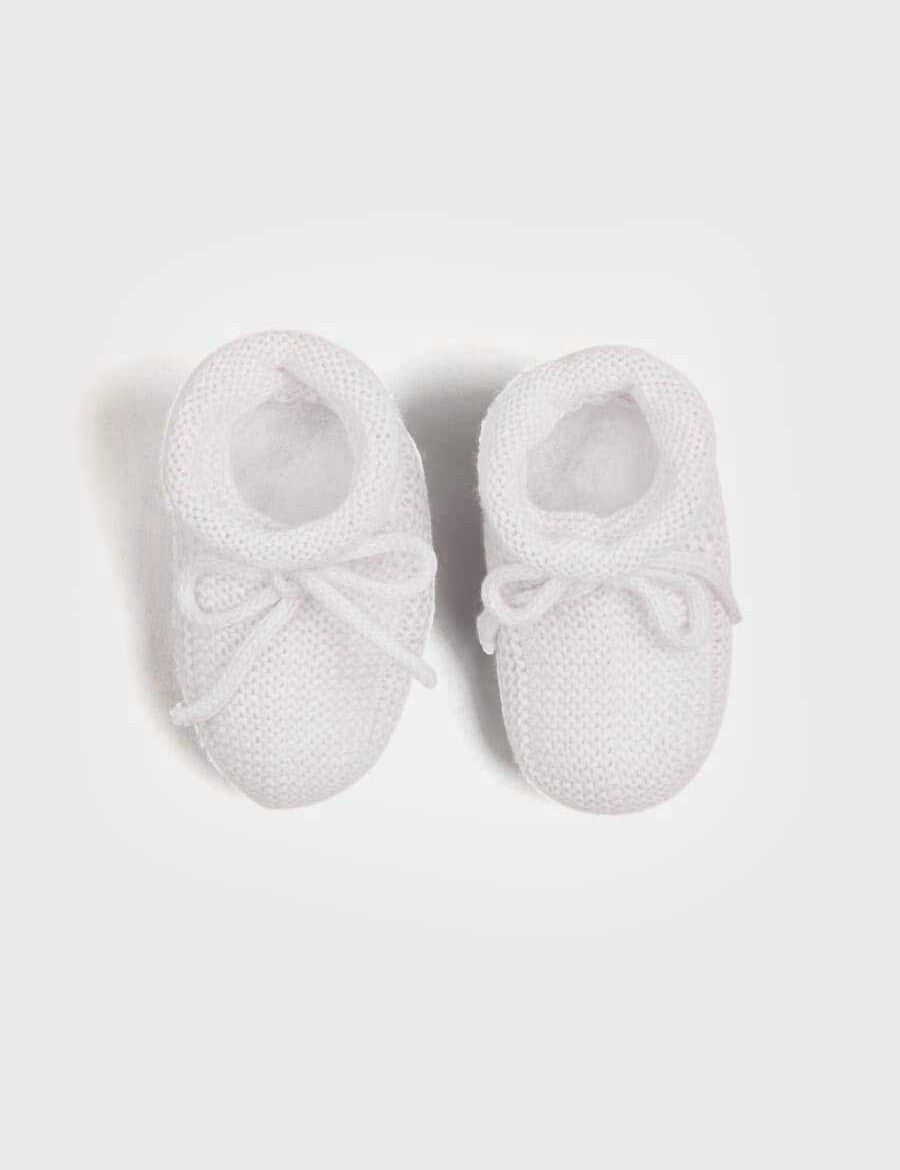 Knitted Booties in White Shoes from Pepa London