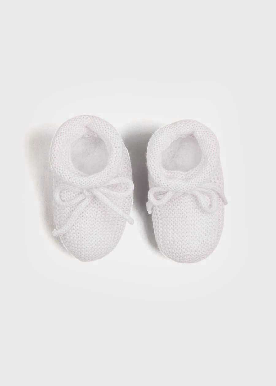 Knitted Booties in White Shoes from Pepa London