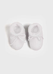 Knitted Booties in White Shoes  from Pepa London