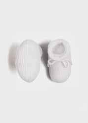 Knitted Booties in White Shoes  from Pepa London