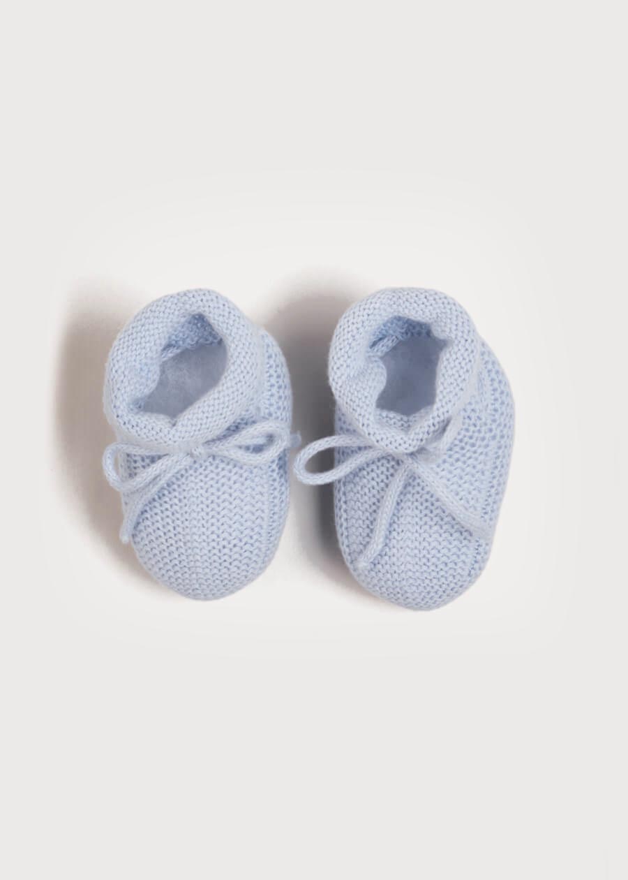 Knitted Booties in Blue Shoes from Pepa London