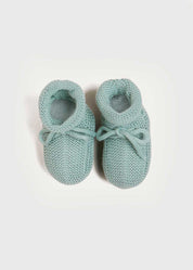 Knitted Booties in Green Shoes  from Pepa London