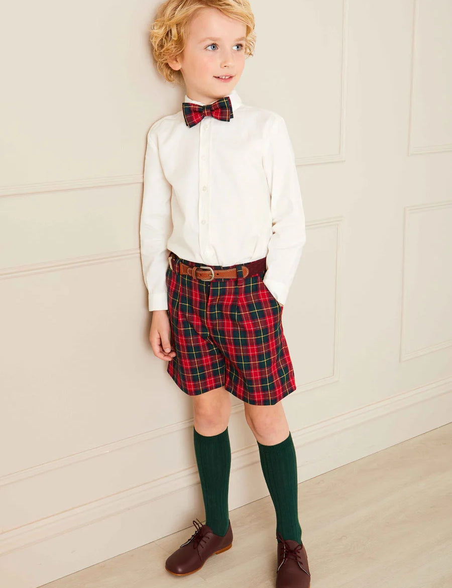 Belgravia Tartan Shorts in Red (4-10yrs) Shorts from Pepa London