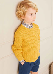 The Mustard Cable Knit Jumper Boy Look Look  from Pepa London