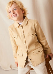 Plain Pocket Detail Trousers in White (4-10yrs) TROUSERS from Pepa London