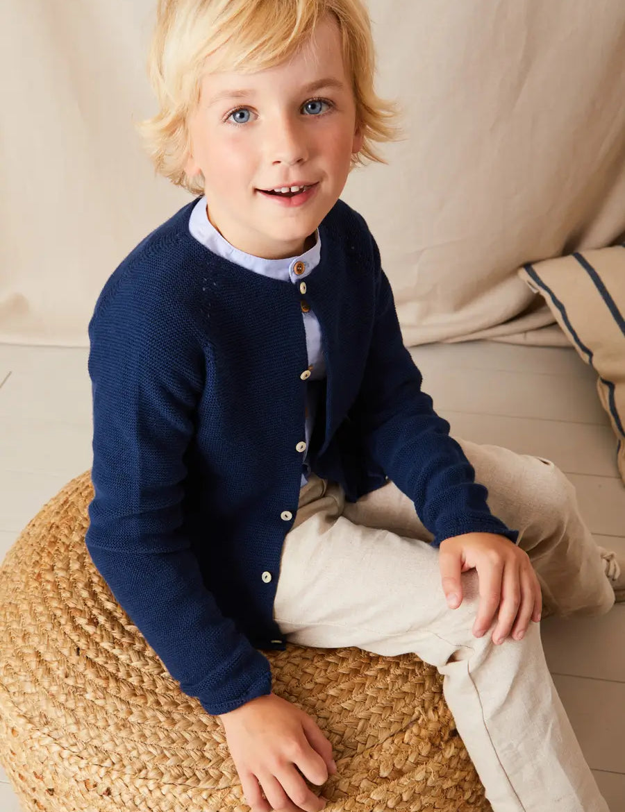 Plain Pocket Detail Trousers in White (4-10yrs) TROUSERS from Pepa London