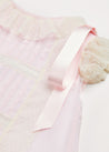 Bespoke Organic Cotton Christening Dress and Bonnet in Light Pink Made to order  from Pepa London