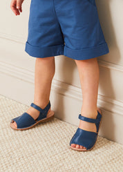 Open Toe Leather Sandals in Blue (17-30EU) Shoes  from Pepa London